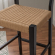 Cadence Bar Stool in Black Wood & Natural Rope (Set of 2)