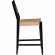Cadence Counter Stool in Black Wood & Natural Rope (Set of 2)