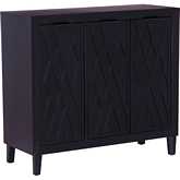 Miles 3 Door Accent Cabinet in Midnight Blue Wood