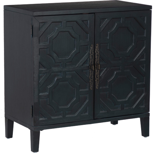 Merrin 2 Door Accent Cabinet in Midnight Blue Wood