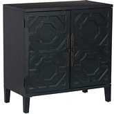 Merrin 2 Door Accent Cabinet in Midnight Blue Wood