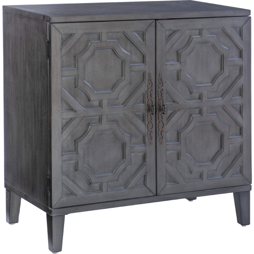 Merrin 2 Door Accent Cabinet in Charcoal Grey Wood