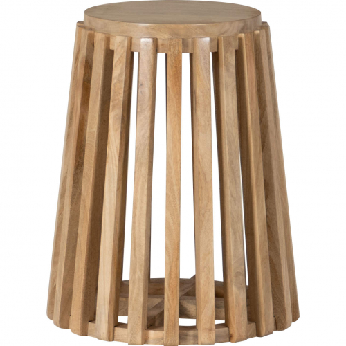 Samba Round Side Table in Mango Wood