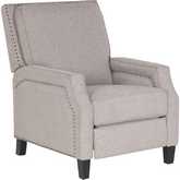 Cerone Manual Push Back Recliner in Coconut Brown Fabric