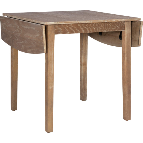 Torino 30" Square Drop Leaf Dining Table in Greywash Wood