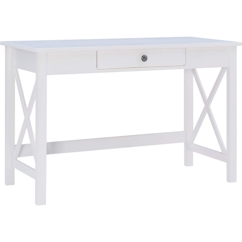 Davis Laptop Desk in Antique White Finish Wood