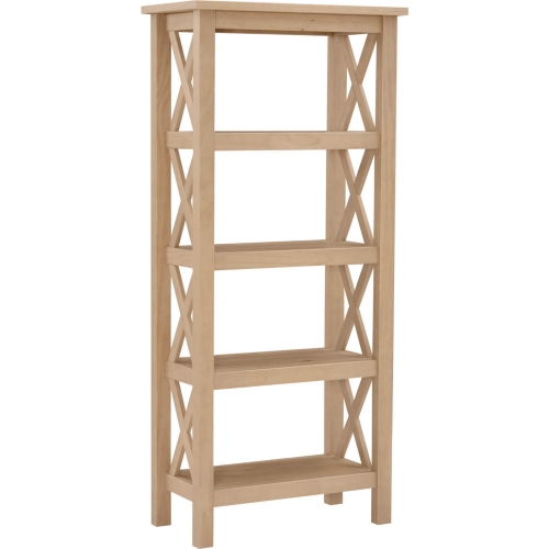 Davis Bookcase in Driftwood Brown Finish Wood