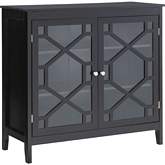 Fetti 38" Accent Cabinet in Black & Glass