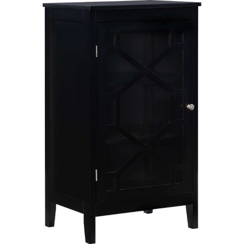 Fetti 20" Accent Cabinet in Black & Glass