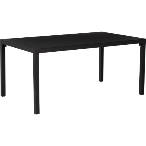 Holland Outdoor 64" Dining Table in Black Aluminum