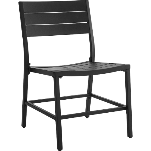 Holland Outdoor Dining Chair in Black Aluminum (Set of 2)