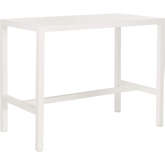 Holland Outdoor 54" Tavern Bar Table in White Aluminum