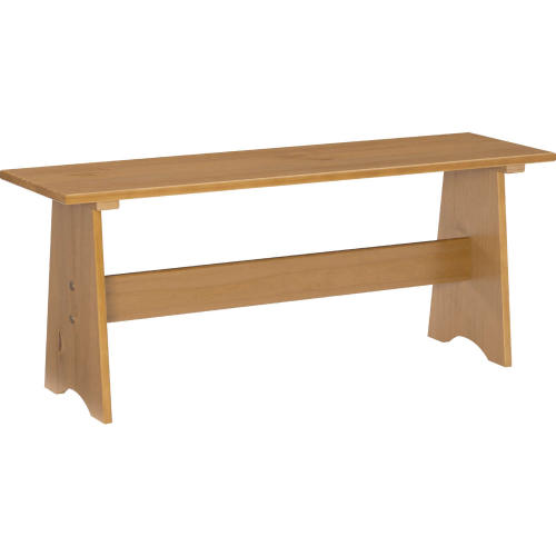 Linson 42" Backless Dining Nook Bench in Honey Brown Finish Wood