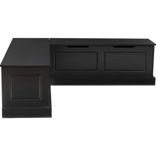 Tobin Backless Dining Nook in Black Finish Wood