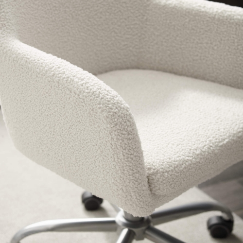 Rylen Office Chair in in Neutral Sherpa Fabric