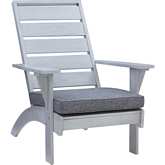 Rockport Outdoor Accent Chair in Gray Fabric & Gray Wood