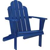 Adirondack Outdoor Chair in Blue Finish Wood