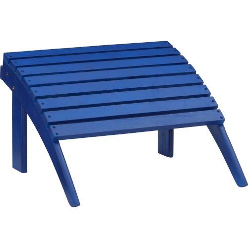 Adirondack Outdoor Ottoman in Blue Finish Wood