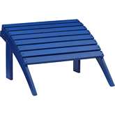 Adirondack Outdoor Ottoman in Blue Finish Wood