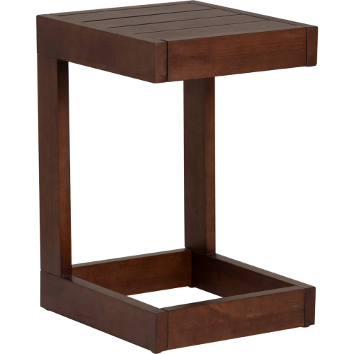 Summerlyn Outdoor C Side Table in Walnut Brown Finish Wood