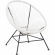 Millicent 4 Piece Outdoor Loveseat Set in Black Metal & White Rope