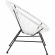 Millicent 4 Piece Outdoor Loveseat Set in Black Metal & White Rope