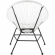 Millicent 4 Piece Outdoor Loveseat Set in Black Metal & White Rope