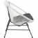 Millicent 4 Piece Outdoor Loveseat Set in Black Metal & White Rope