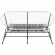 Millicent 4 Piece Outdoor Loveseat Set in Black Metal & White Rope