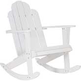 Adirondack Rocking Chair in White Acacia Wood