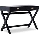 Peggy Campaign Style Writing Desk in Black