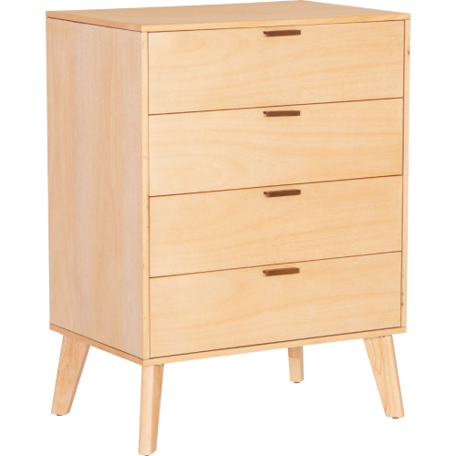 Reid 4 Drawer Chest in Natural Finish Wood