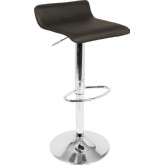 Ale Adjustable Bar Stool in Brown Leatherette (Set of 2)