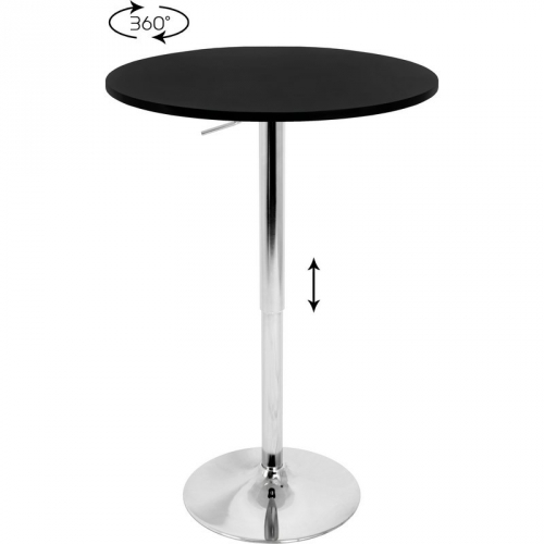 Adjustable Bar Table in Black