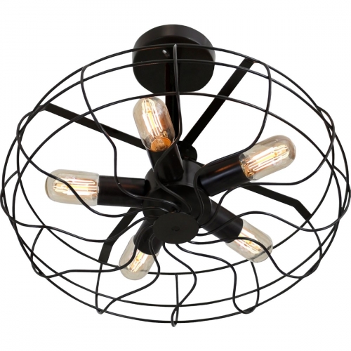 Ozzy Ceiling Fan Lamp in Antique Metal Finish