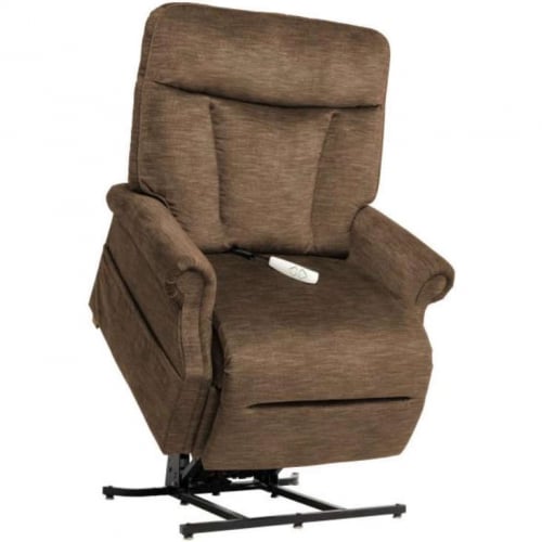 Darby Layflat Lift Recliner in Java Brown Micro Denier Polyester