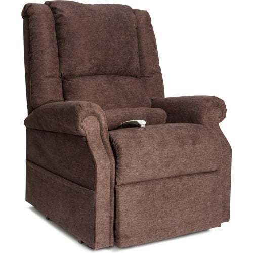 Felix Layflat Lift Recliner in Chocolate Brown Fabric