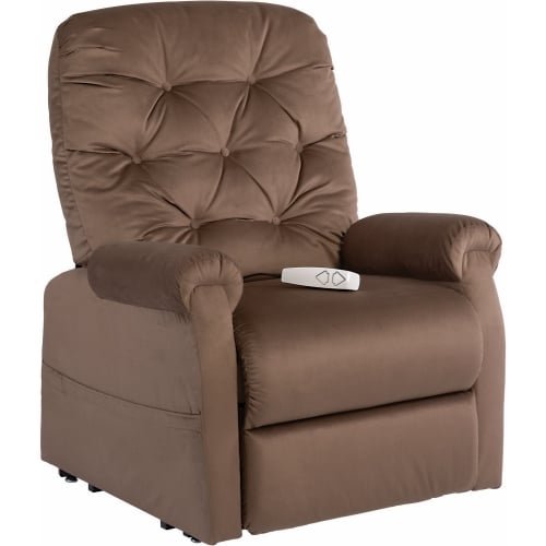 Otto Layflat Lift Recliner in Chocolate Brown Fabric