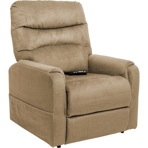 Spice Layflat Lift Recliner in Stone Fabric