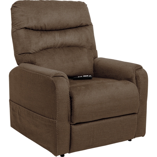 Spice Layflat Lift Recliner in Walnut Brown Fabric