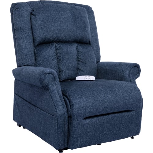 Vance Layflat Lift Recliner in Blue Fabric