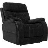 Ovation Layflat Lift Recliner in Ebony Black Fabric