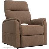 Benti Layflat Lift Recliner in Espresso Brown Fabric