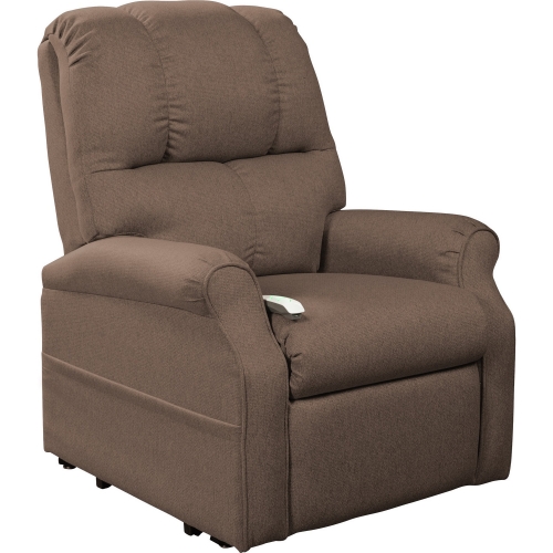 Pocono Layflat Lift Recliner in Chocolate Brown Fabric