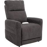 Saville Layflat Lift Recliner w/ Heat & Massage in Grey Fabric