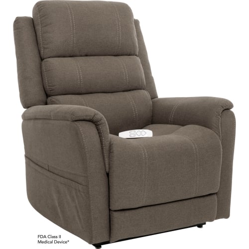 Merino Layflat Lift Recliner in Steel Fabric