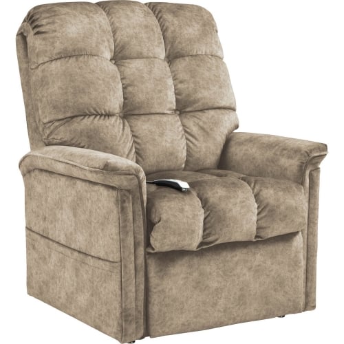 Kaysen Layflat Lift Recliner in Mushroom Fabric