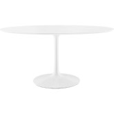 Lippa 60" Oval Dining Table in White