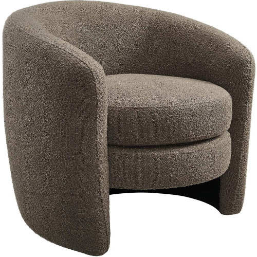 Affinity Curved Back Accent Arm Chair in Pebble Boucle Fabric