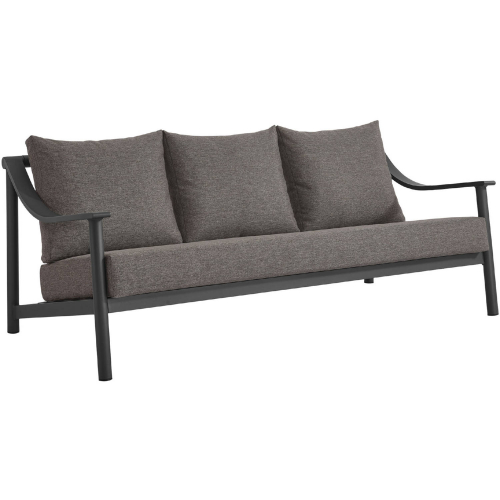 Terrace Outdoor Sofa in Graphite Gray Fabric & Carbon Aluminum